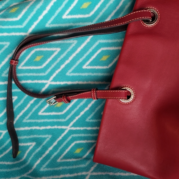 Vintage Dooney & Bourke Large Leather Florentine Leather Tote - Picture 8 of 14